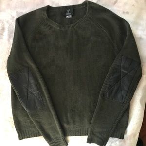 Vince Cashmere & Wool, leather elbow patch sweater